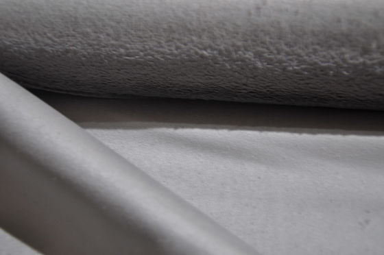 tissus collés d'ouatine de suède solide de suède de cheveux de lapin de modèle de l'impression 500gsm
