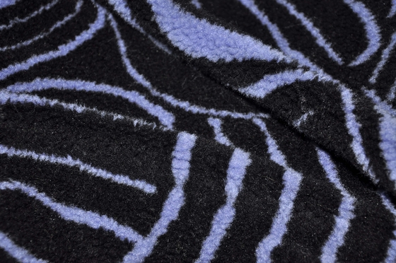 Onde entretenue 100% du polyester 150cm ou tissu réglable de Sherpa du Faux 335gsm