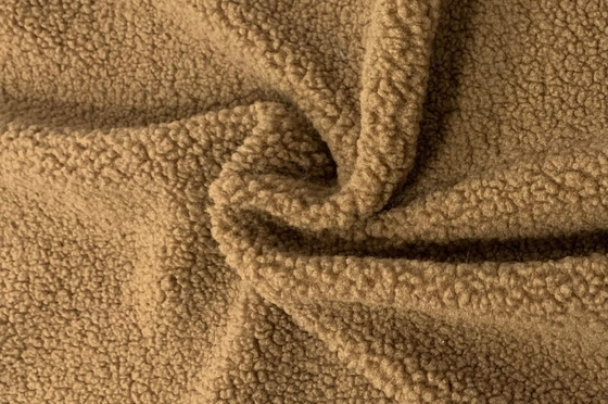 Polyester solide de tissu de Faux Sherpa, sherpa 400gsm de faux suède de 150cm