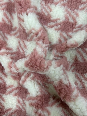 Jacquard 100% Polyester Sherpa Tissu Faux 150cm réglable 400GSM