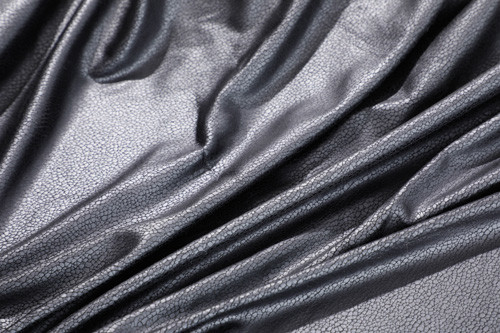 Polyester 155cm de draps de suède de Faux de noir de ride