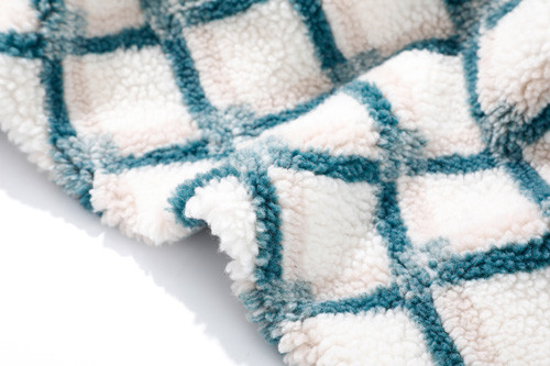 Tissu 500m, tissu de Sherpa de Faux de modèle de Sherpa de polyester de jacquard