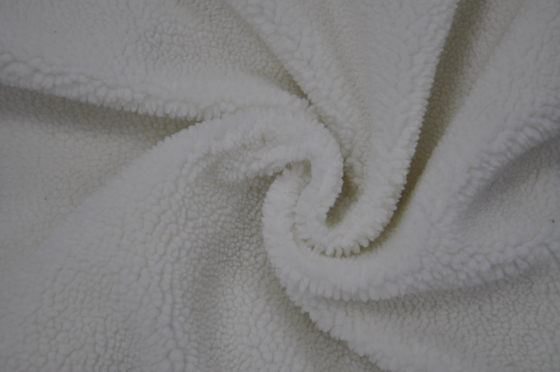 Onde entretenue 100% du polyester 150cm ou tissu réglable de Sherpa du Faux 300gsm