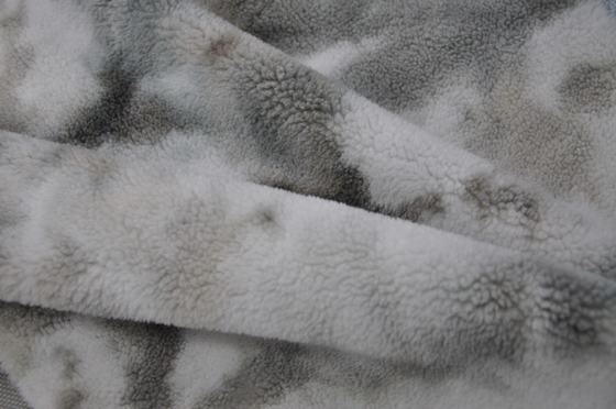 Tissu solide 150cm de fourrure de Faux de Sherpa de polyester de 100 P chaud