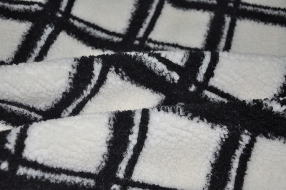 Onde entretenue 100% du polyester 150cm ou tissu réglable de Sherpa du Faux 400gsm
