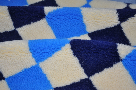 Faux 100% de tissu de Sherpa de polyester de jacquard 150cm 535gsm réglable