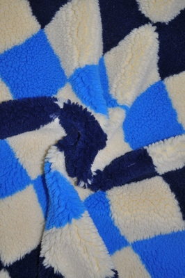Faux 100% de tissu de Sherpa de polyester de jacquard 150cm 535gsm réglable
