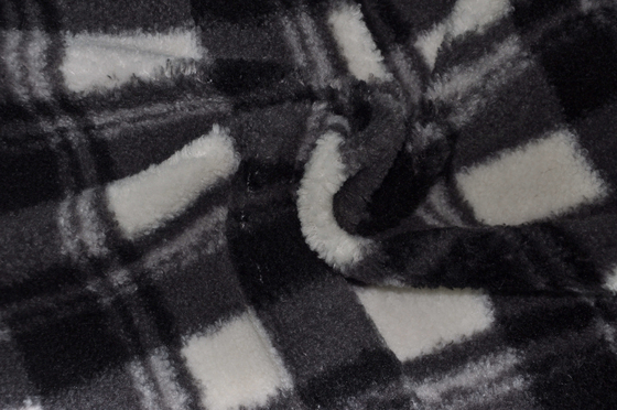 Onde entretenue 100% du polyester 150cm ou tissu réglable de Sherpa du Faux 330gsm