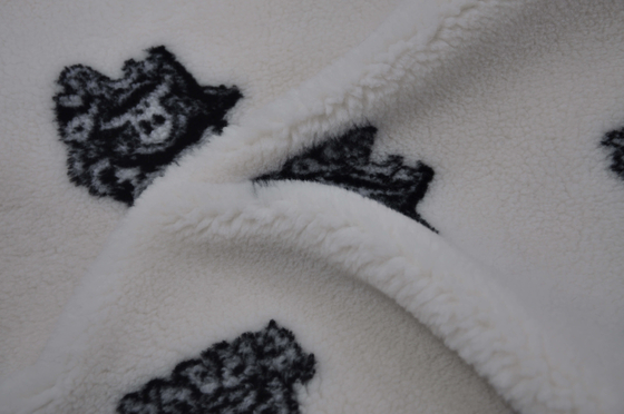 Onde entretenue 100% du polyester 150cm ou tissu réglable de Sherpa du Faux 535gsm