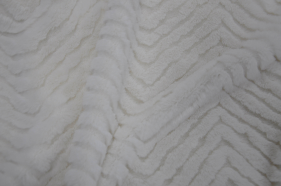 Onde entretenue 100% du polyester 150cm de tissu de fourrure de lapin de Faux ou réglable