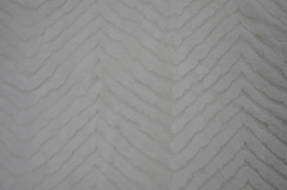 Onde entretenue 100% du polyester 150cm de tissu de fourrure de lapin de Faux ou réglable