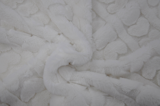 Onde entretenue 100% du polyester 150cm de tissu de fourrure de lapin de Faux ou réglable