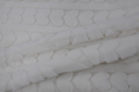 Onde entretenue 100% du polyester 150cm de tissu de fourrure de lapin de Faux ou réglable