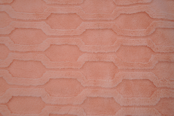 Onde entretenue 100% du polyester 150cm de tissu de fourrure de lapin de Faux ou réglable