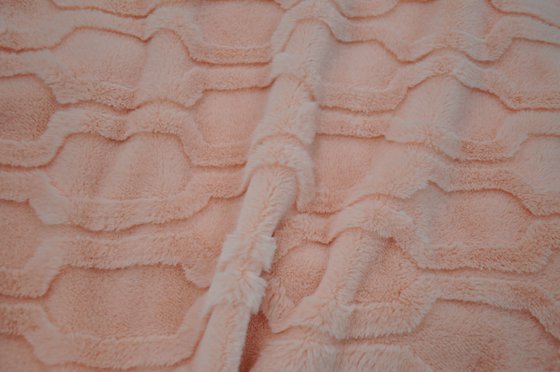 Onde entretenue 100% du polyester 150cm de tissu de fourrure de lapin de Faux ou réglable