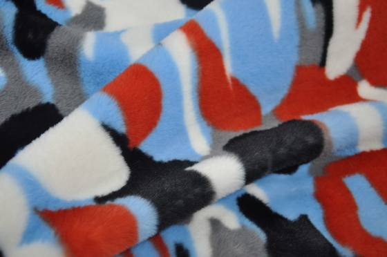 Onde entretenue 100% du polyester 150cm de fourrure de lapin d'imitation ou réglable imprimée