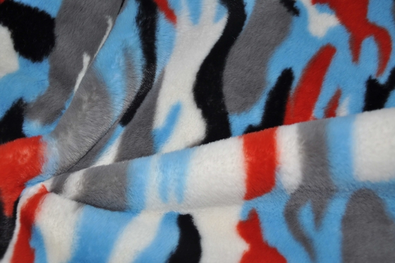 Onde entretenue 100% du polyester 150cm de fourrure de lapin d'imitation ou réglable imprimée