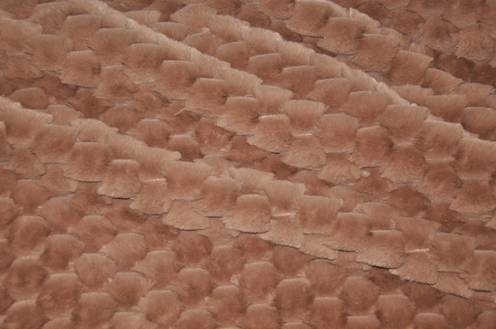 Onde entretenue 100% du polyester 150cm de tissu de fourrure de lapin de Faux ou réglable