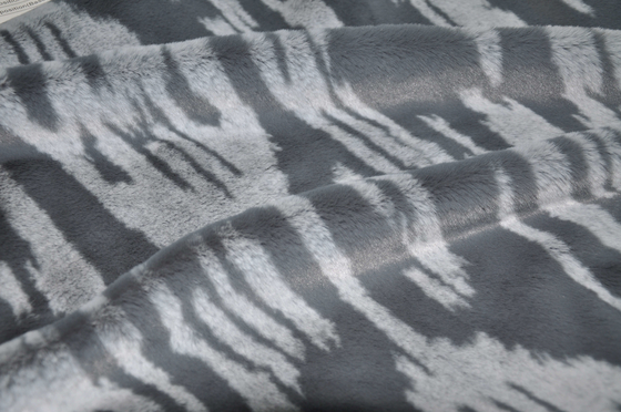 Onde entretenue 100% du polyester 150cm de fourrure de lapin d'imitation ou réglable imprimée