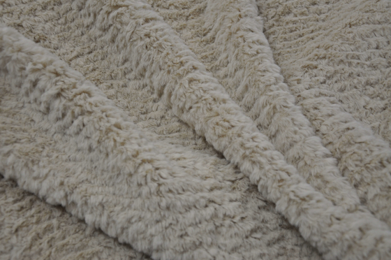 Onde entretenue 100% du polyester 150cm de tissu de fourrure de lapin de Faux ou réglable