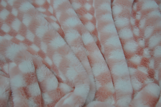 Onde entretenue 100% du polyester 150cm de fourrure de lapin d'imitation ou réglable imprimée