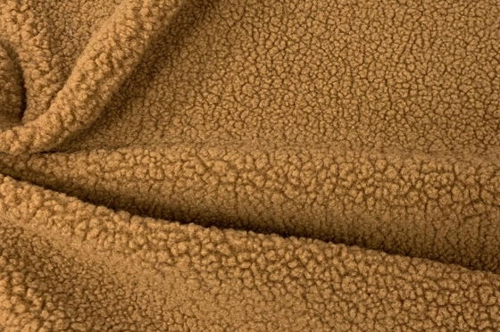 Polyester solide de tissu de Faux Sherpa, sherpa 400gsm de faux suède de 150cm
