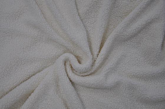Onde entretenue 100% du polyester 150cm ou tissu réglable de Sherpa du Faux 310gsm