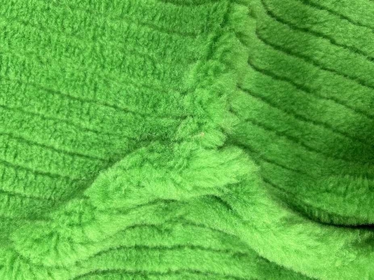 Tissu en poil d'agneau vert résistant aux alcalins anti-mouche 480gm