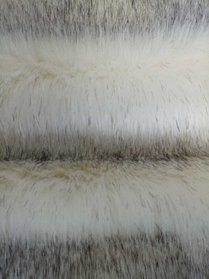 Tissu de fourrure à poils longs noir pointu, teint blanc, de 150 cm ou réglable